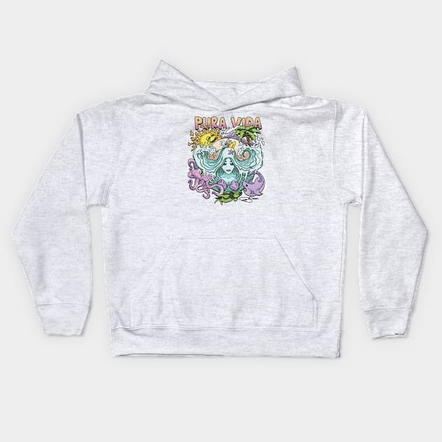 Pura Vida Kids Hoodie by PopArtCult